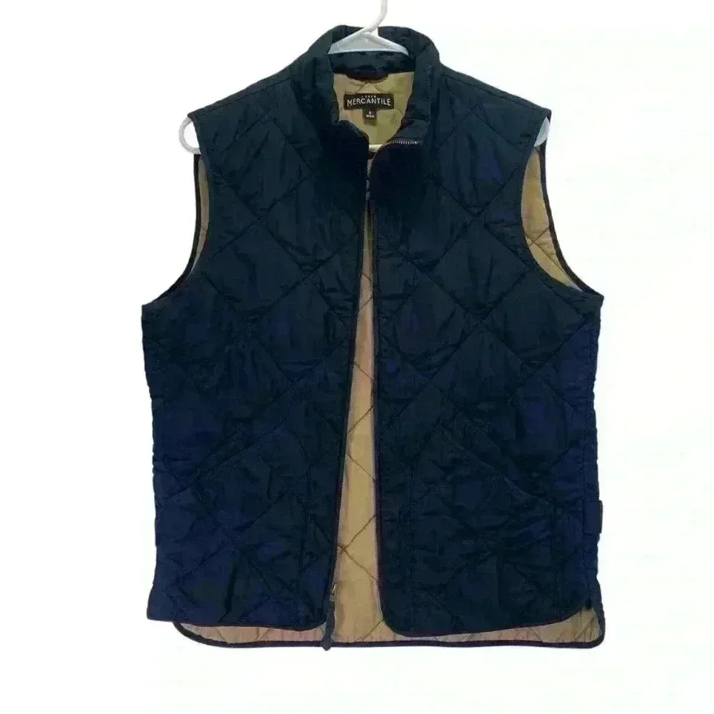 J Crew Mercantile Navy Blue Quilted Vest. Unisex. Size S